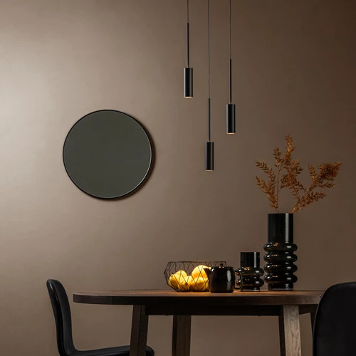 Lucide TUBULE - Lámpara colgante - Ø 26 cm - LED - 3x7W 2700K - Negro - ambiente 1